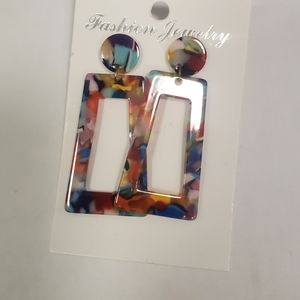 FASHION JEWELRY MULTI ACRYLIC EARRINGS